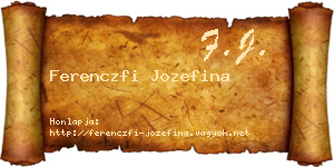 Ferenczfi Jozefina névjegykártya